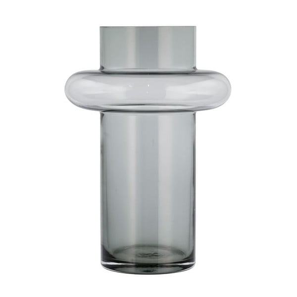 Vază din sticlă Lyngby Glas Tube, înălțime 30 cm, gri