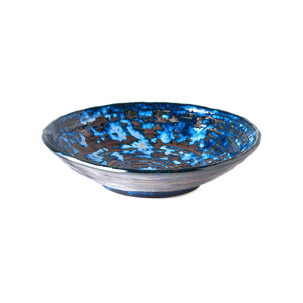 Farfurie adâncă din ceramică MIJ Copper Swirl, ø 24 cm, albastru bonami.ro