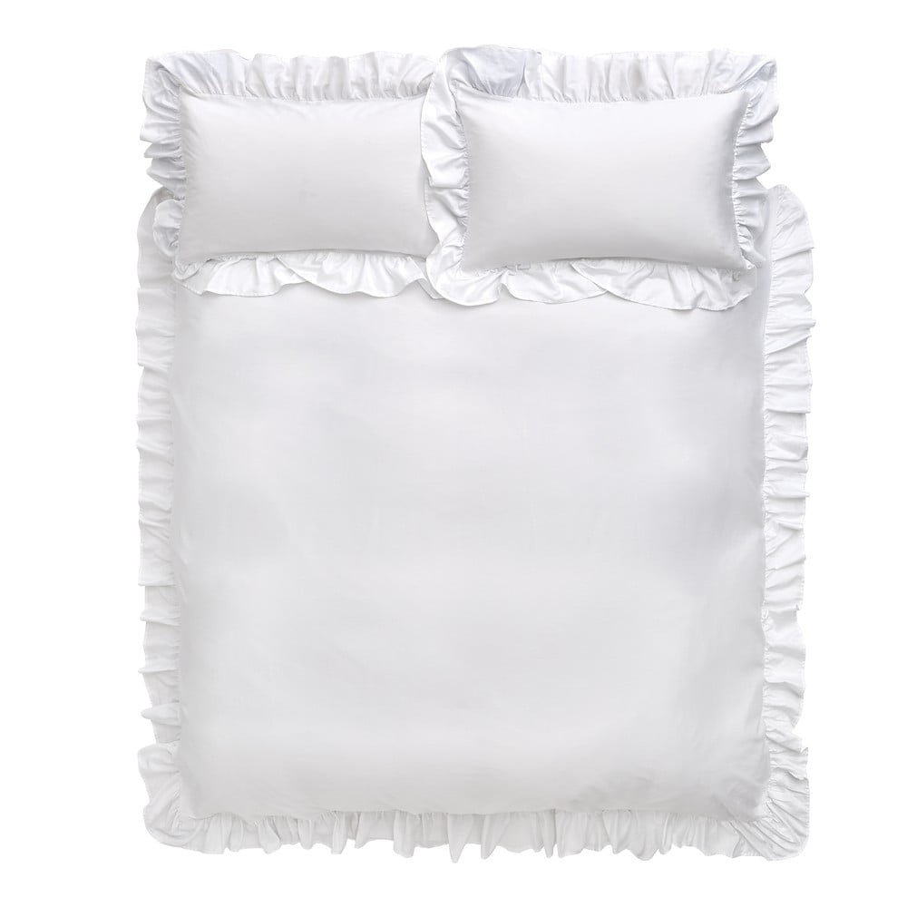 Lenjerie de pat din bumbac Bianca Frill, 200 x 200 cm, alb Bianca imagine noua