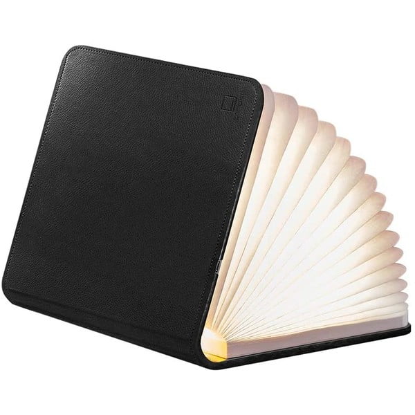 Veioză de birou cu LED Gingko Booklight Mini, formă de carte, negru