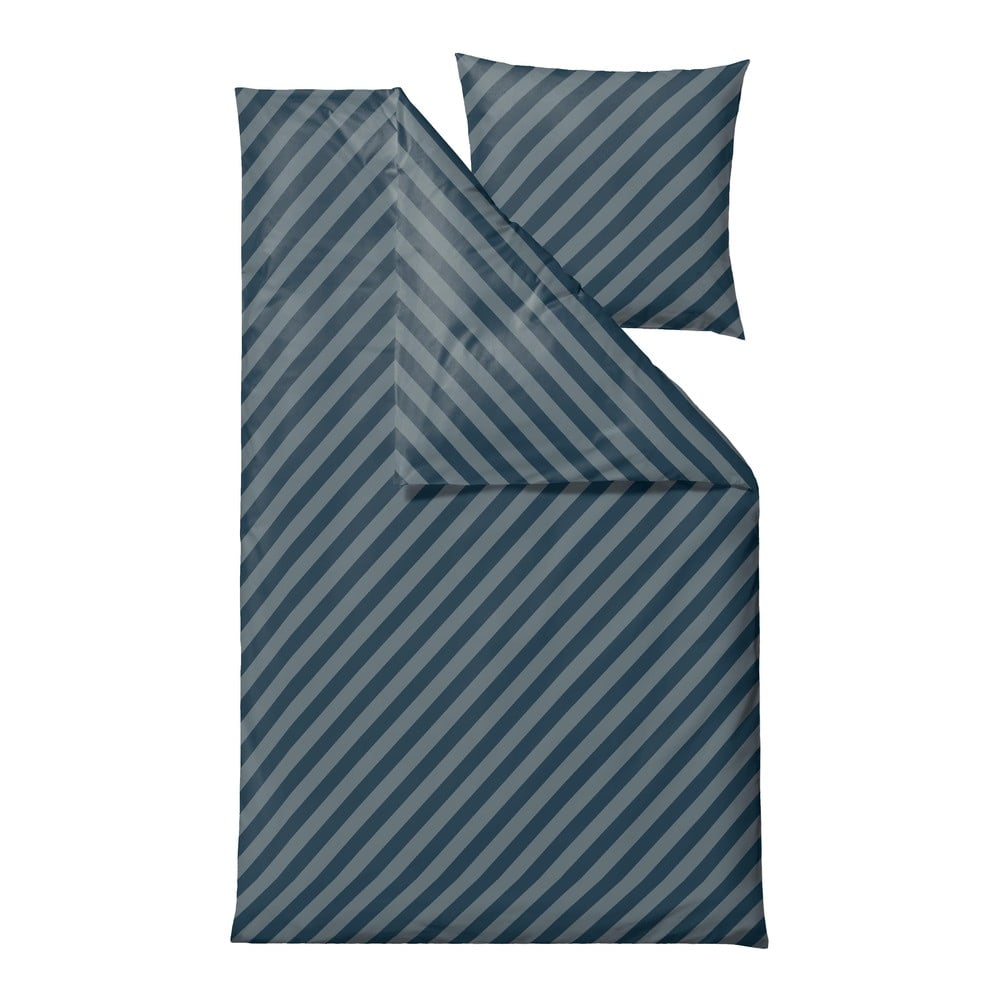 Lenjerie de pat din bumbac organic satinat Södahl Organic Diagonal, 140 x 200, albastru închis bonami.ro imagine 2022