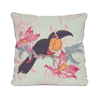 Pernă madre selva toucan, 45 x 45 cm, bej - roz