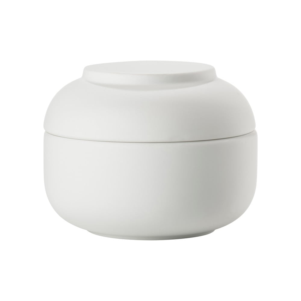 Organizator de baie alb pentru dischete demachiante din gresie ceramică Sensu – Zone