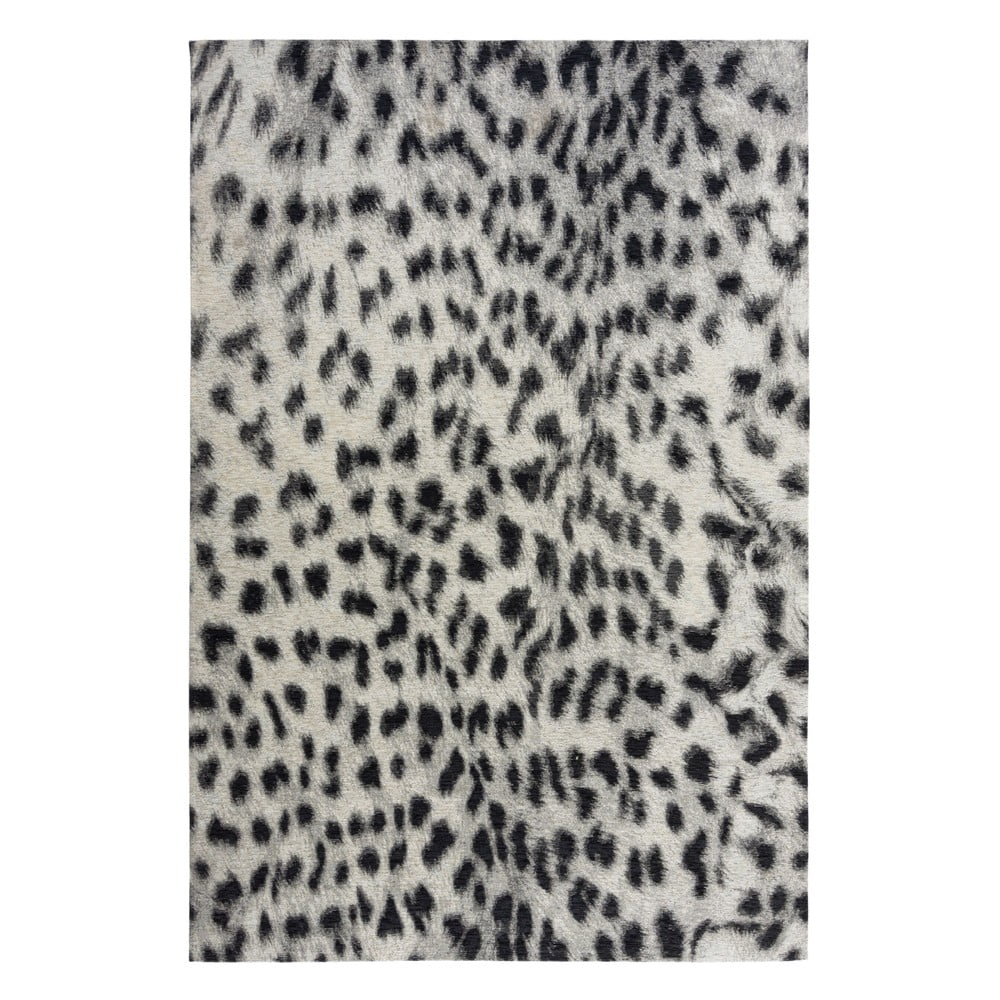 Covor Flair Rugs Leopard, 155x230 cm, alb-negru
