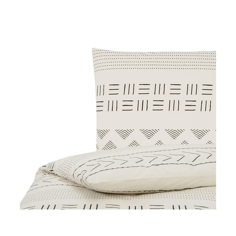 Lenjerie de pat din bumbac percale Westwing Collection Kohana, 150 x 220 cm