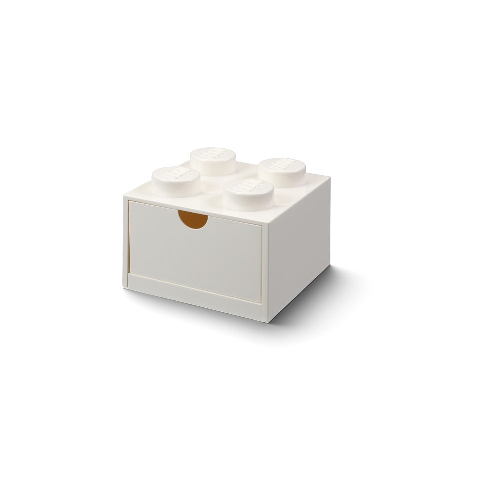 Cutie de birou cu sertar LEGO® Brick, 15,8 x 11,3 cm, alb