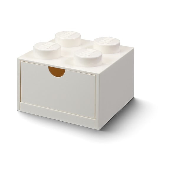 Cutie de birou cu sertar LEGO® Brick, 15,8 x 11,3 cm, alb