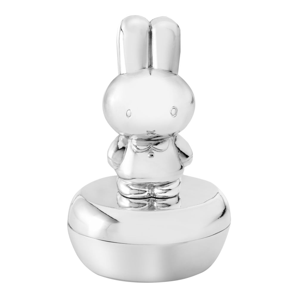 Cutiuță pentru dinți de lapte argintiu-lucios din metal ø 4x6 cm Miffy – Zilverstad