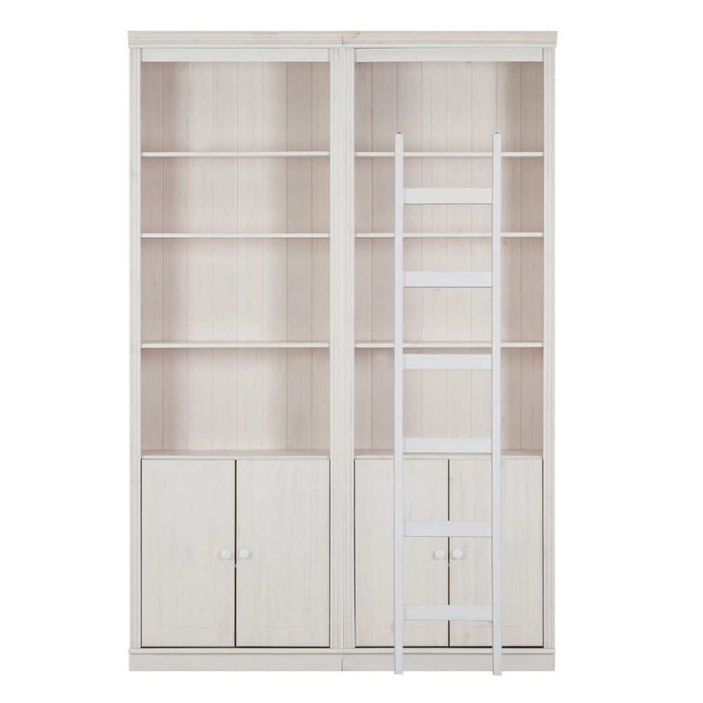 Bibliotecă albă din lemn de pin 148x223 cm Anita – Støraa