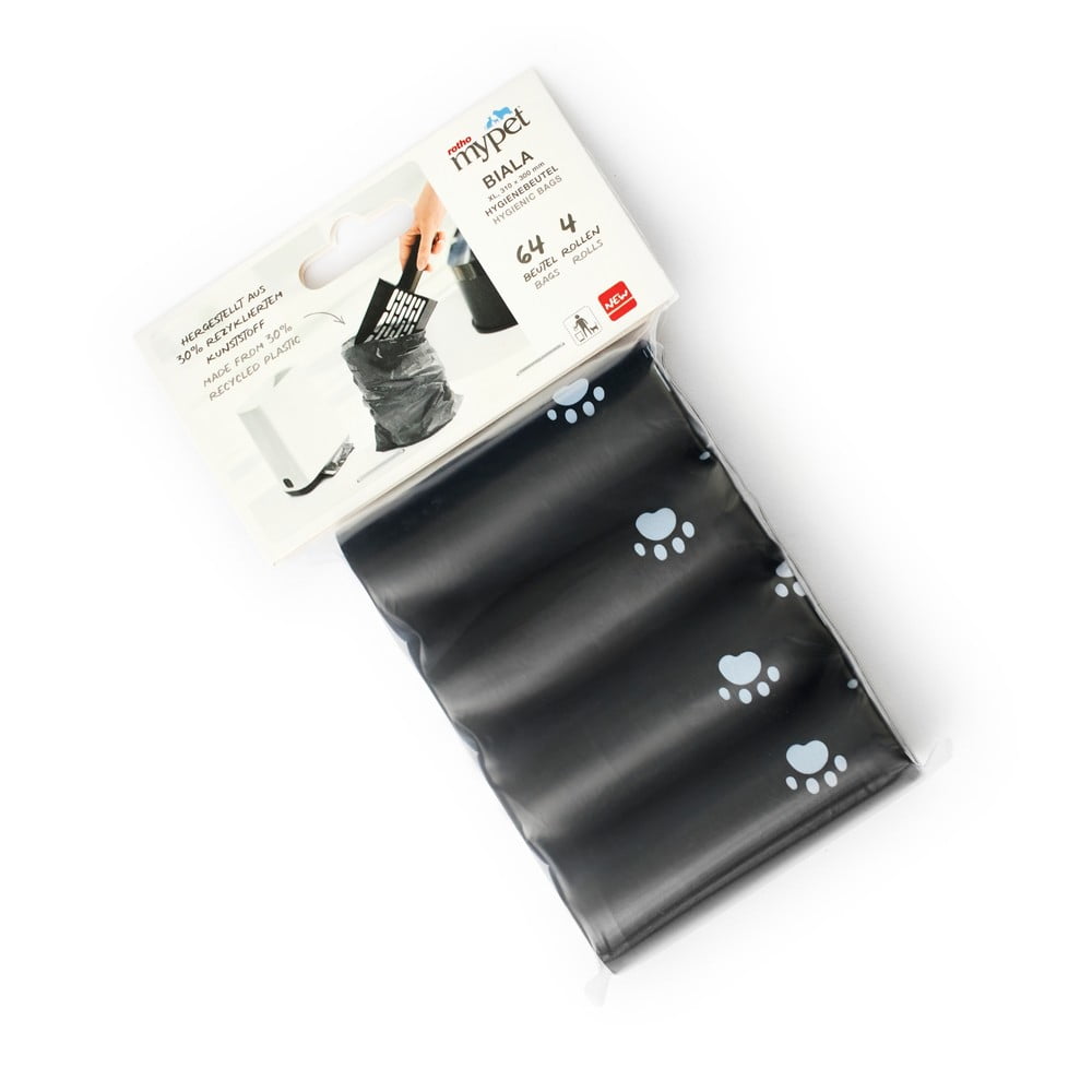 Set de saci pentru litieră pisici negru 4 buc. 11x18 cm Biala – Rotho