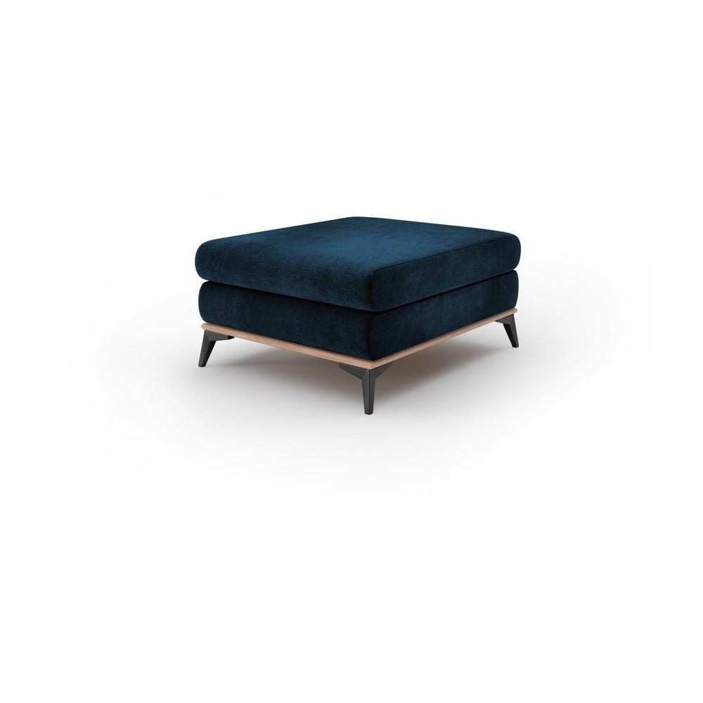 Puf cu tapițerie de catifea Windsor & Co Sofas Astre, albastru bonami.ro imagine 2022