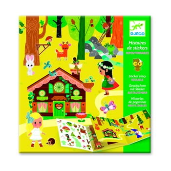 Set poveste cu autocolante detașabile/mobile djeco forest sticker story