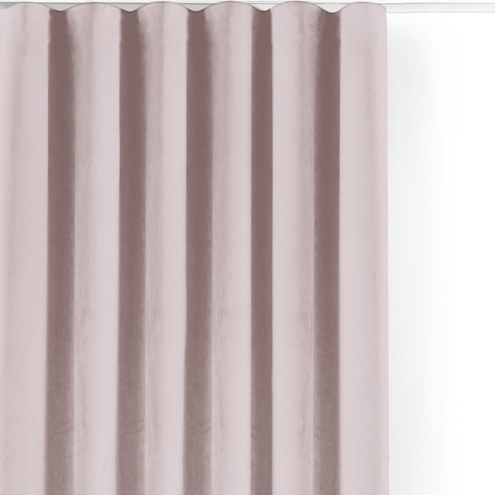 Draperie roz-deschis dimout (semi-opacă) din catifea 265x225 cm Velto – Filumi