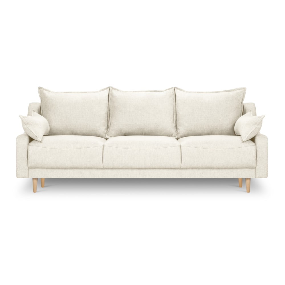 Canapea extensibilă cu spațiu de depozitare Mazzini Sofas Freesia, crem bonami.ro imagine noua somnexpo.ro