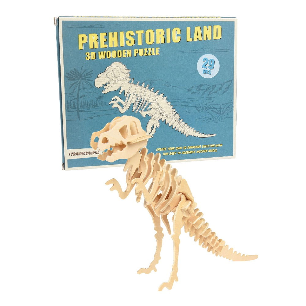 Puzzle cu dinozaur 3D din lemn Rex London Tyrannosaurus bonami.ro