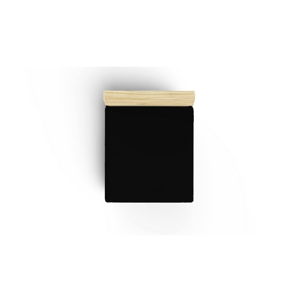 Cearceaf negru din bumbac cu elastic 140×190 cm – Mijolnir 140x190 imagine noua