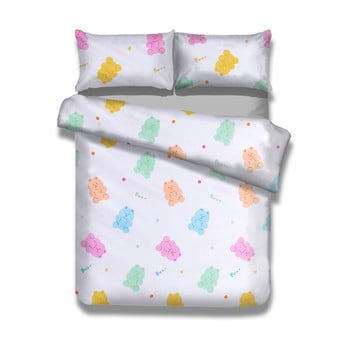 Lenjerie de pat din bumbac pentru copii ameliahome candy bears, 135 x 200 cm