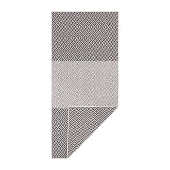 Covor reversibil adecvat interior/exterior bougari maui, 80 x 250 cm, negru-antracit