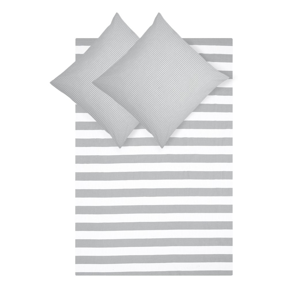 Lenjerie de pat din bumbac ranforsat kjana, 200 x 200 cm, gri