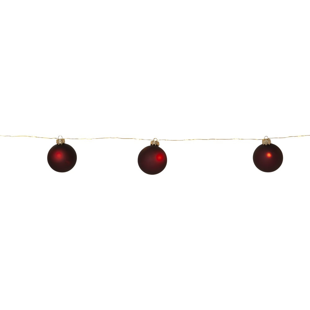  Decorațiune luminoasă burgundy ø 6 cm de Crăciun Bliss – Star Trading 