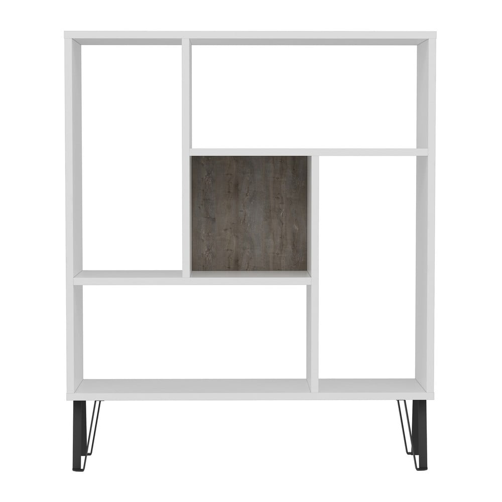  Bibliotecă albă/gri 90x108 cm Arven – Kalune Design 