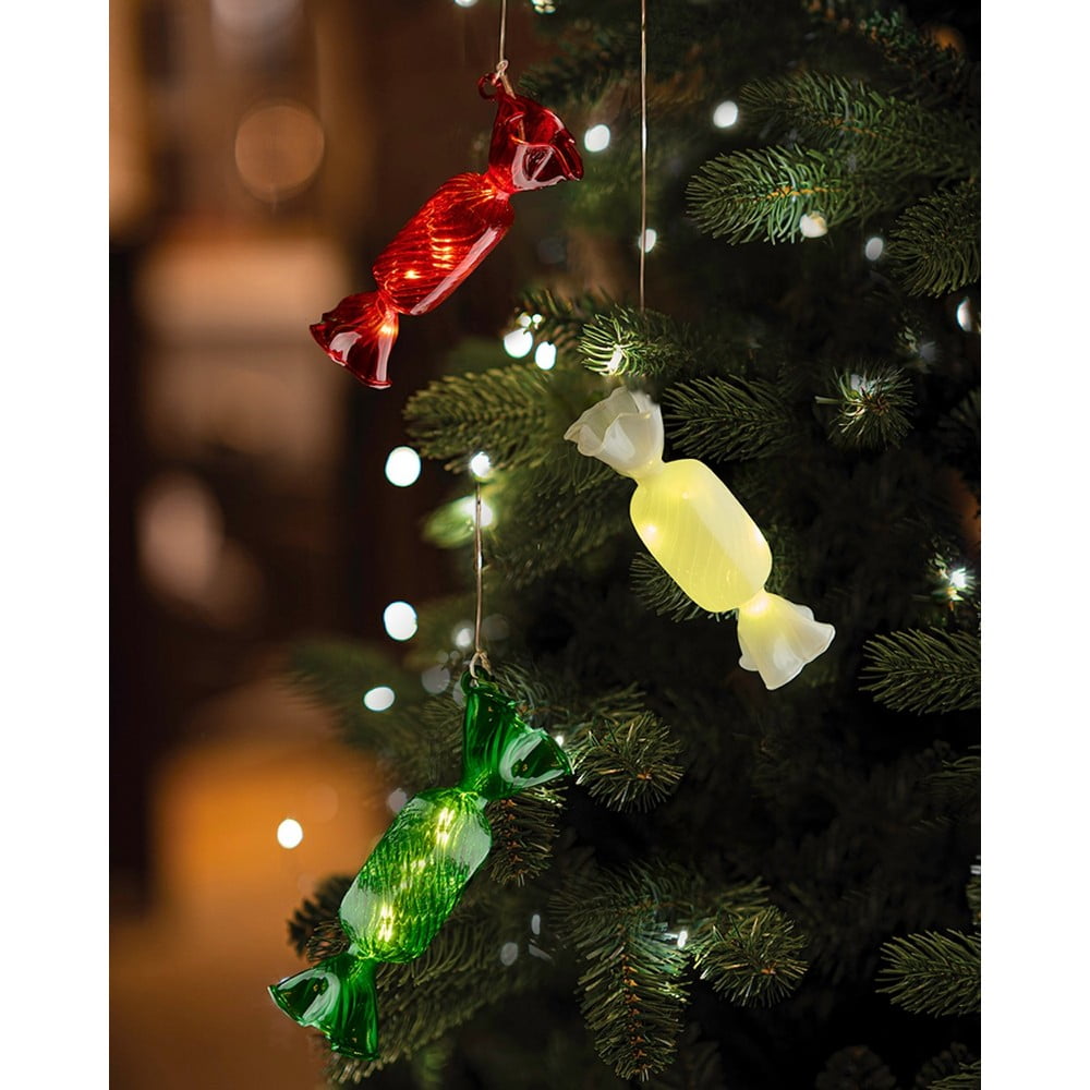 Decorațiune luminoasă de Crăciun verde suspendată ø 1,5 cm Hannah – Sirius