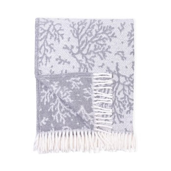 Pled din amestec de bumbac euromant coral, 140 x 180 cm, gri