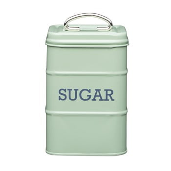 Cutie metalică pentru zahăr kitchen craft nostalgia, verde, înălțime 17 cm