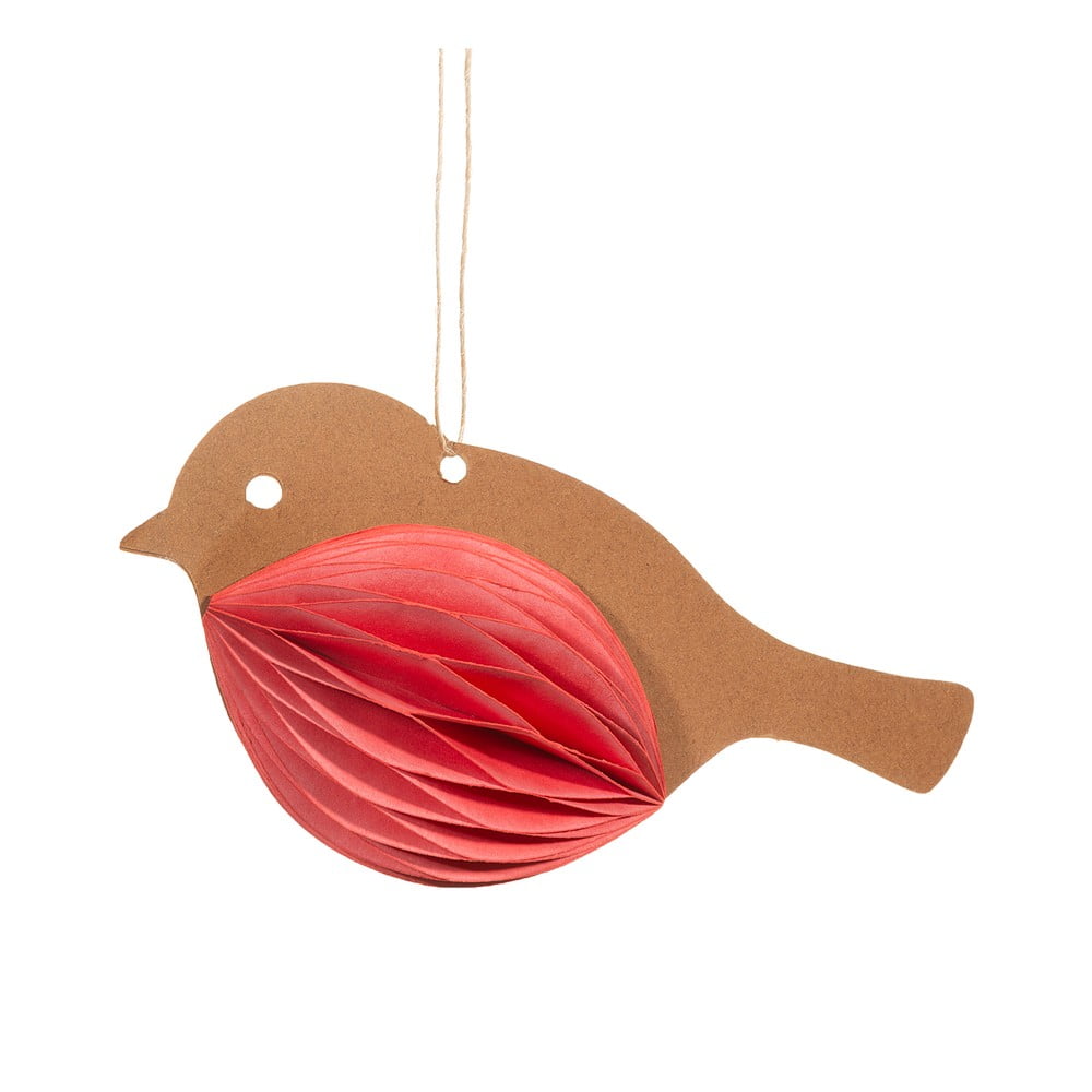 Ornament de Crăciun din hârtie Honeycomb Robin – Sass & Belle