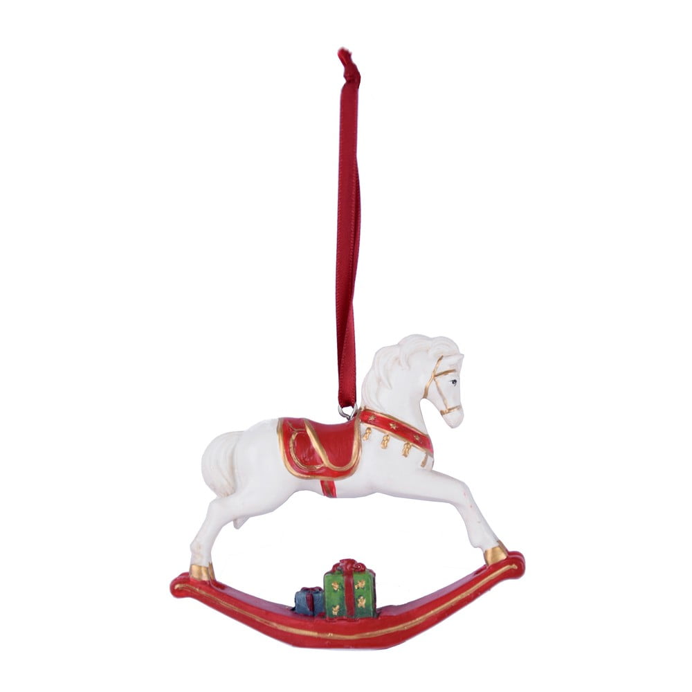 Decorațiuni de Crăciun Ego Dekor Rocking Horse, alb
