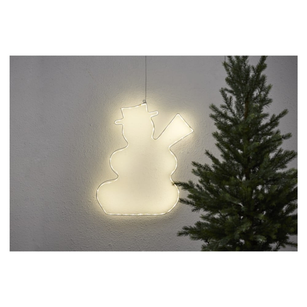 Decorațiune suspendată luminoasă cu LED Star Trading Lumiwall Snowman, înălțime 50 cm bonami.ro