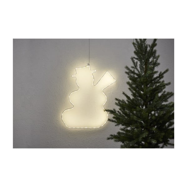 Decorațiune suspendată luminoasă cu LED Star Trading Lumiwall Snowman, înălțime 50 cm