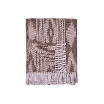 Pled din amestec de bumbac euromant zanzibar, 140 x 180 cm, maro