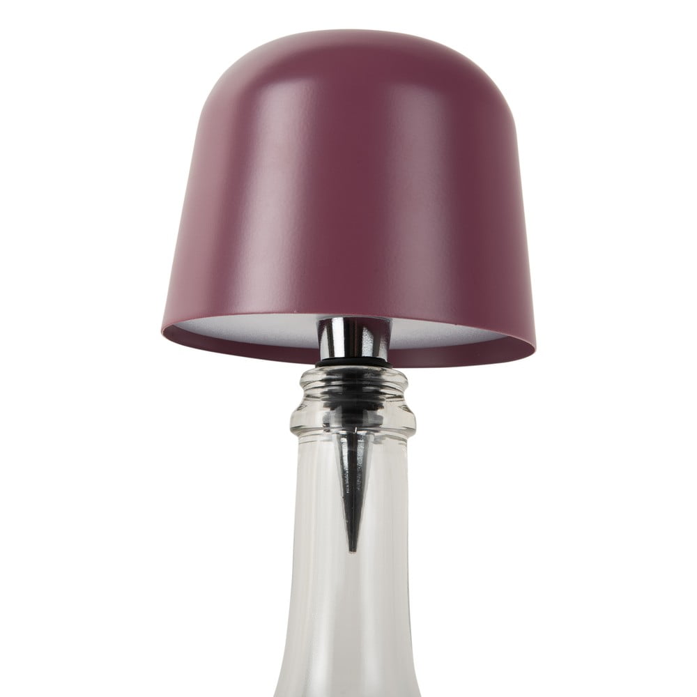 Veioză mov LED sticlă cu abajur din metal (înălțime 13 cm) Cone Hat LED – Leitmotiv