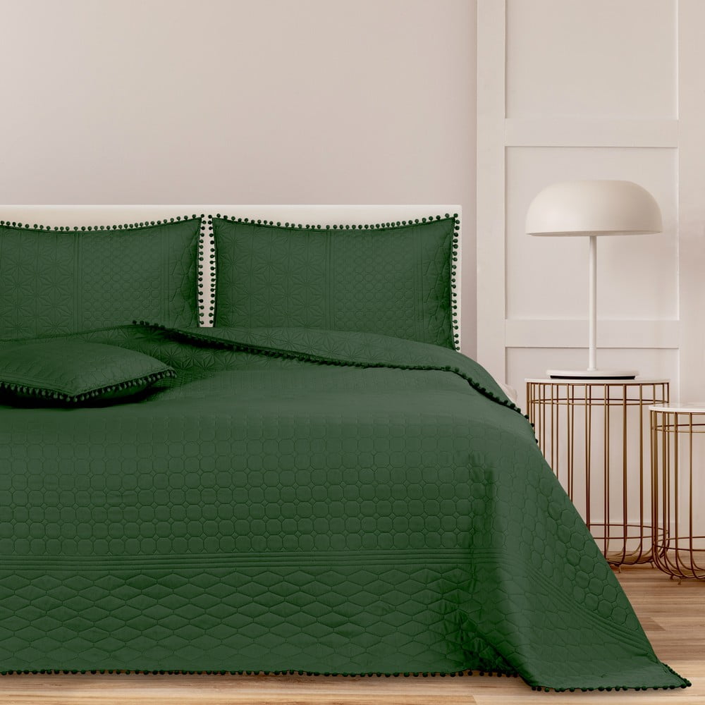 Cuvertură pentru pat AmeliaHome Meadore, 200 x 220 cm, verde 200 imagine noua somnexpo.ro