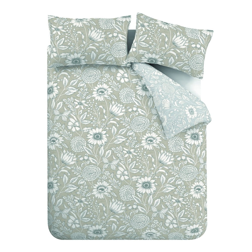 Lenjerie de pat gri 200x200 cm tapestry floral - catherine lansfield