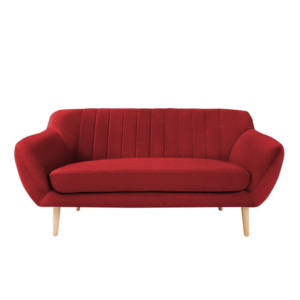 Canapea cu tapițerie din catifea Mazzini Sofas Sardaigne, 158 cm, roșu 158 imagine noua