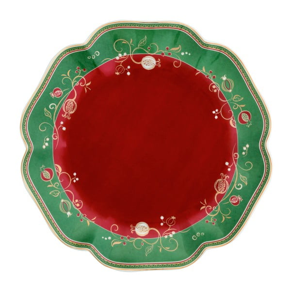 Platou servire cu motive de Crăciun Brandani Tempo di Festa, ⌀ 31 cm