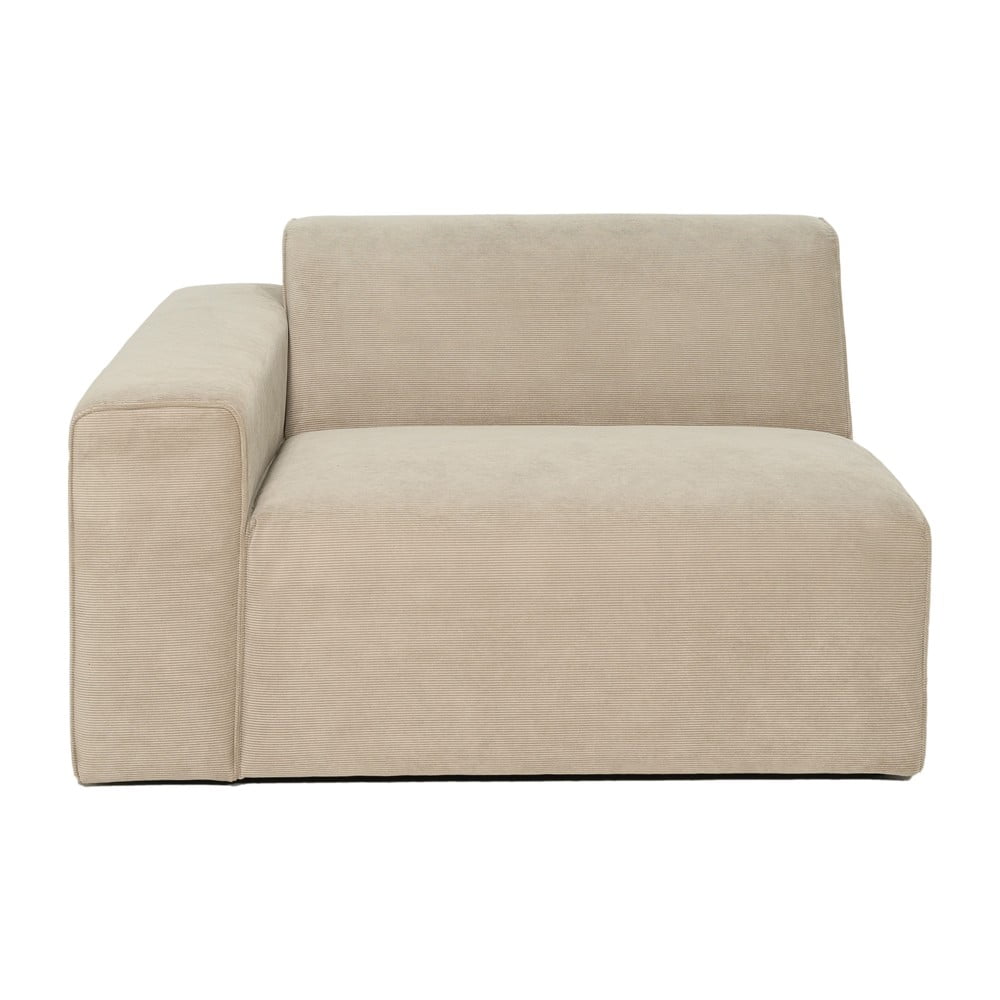 Modul cu tapițerie din reiat pentru canapea colț de stânga Scandic Sting, 124 cm, bej bonami.ro imagine model 2022