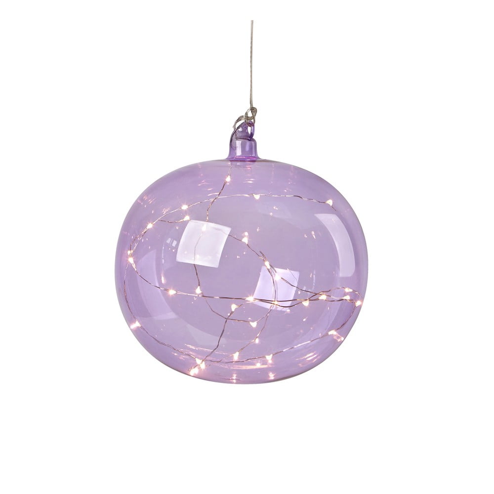 Decorațiune luminoasă de Crăciun mov suspendată ø 18 cm Lina – Markslöjd