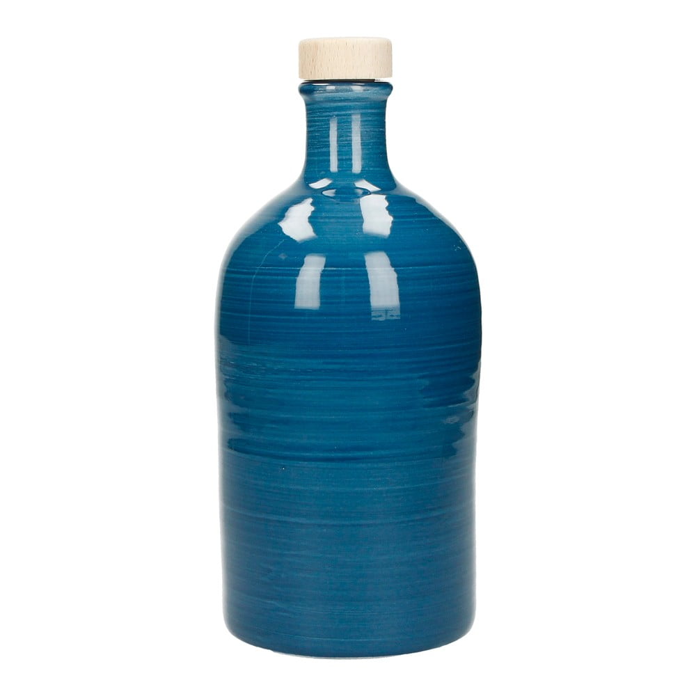 Sticlă din ceramică pentru ulei Brandani Maiolica, 500 ml, albastru