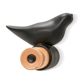 Cârlig de perete loomi.design bird, negru