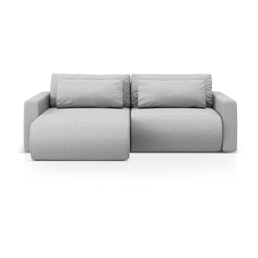 Colțar gri deschis extensibil/cu spațiu de depozitare Belfast – Cosmopolitan Design