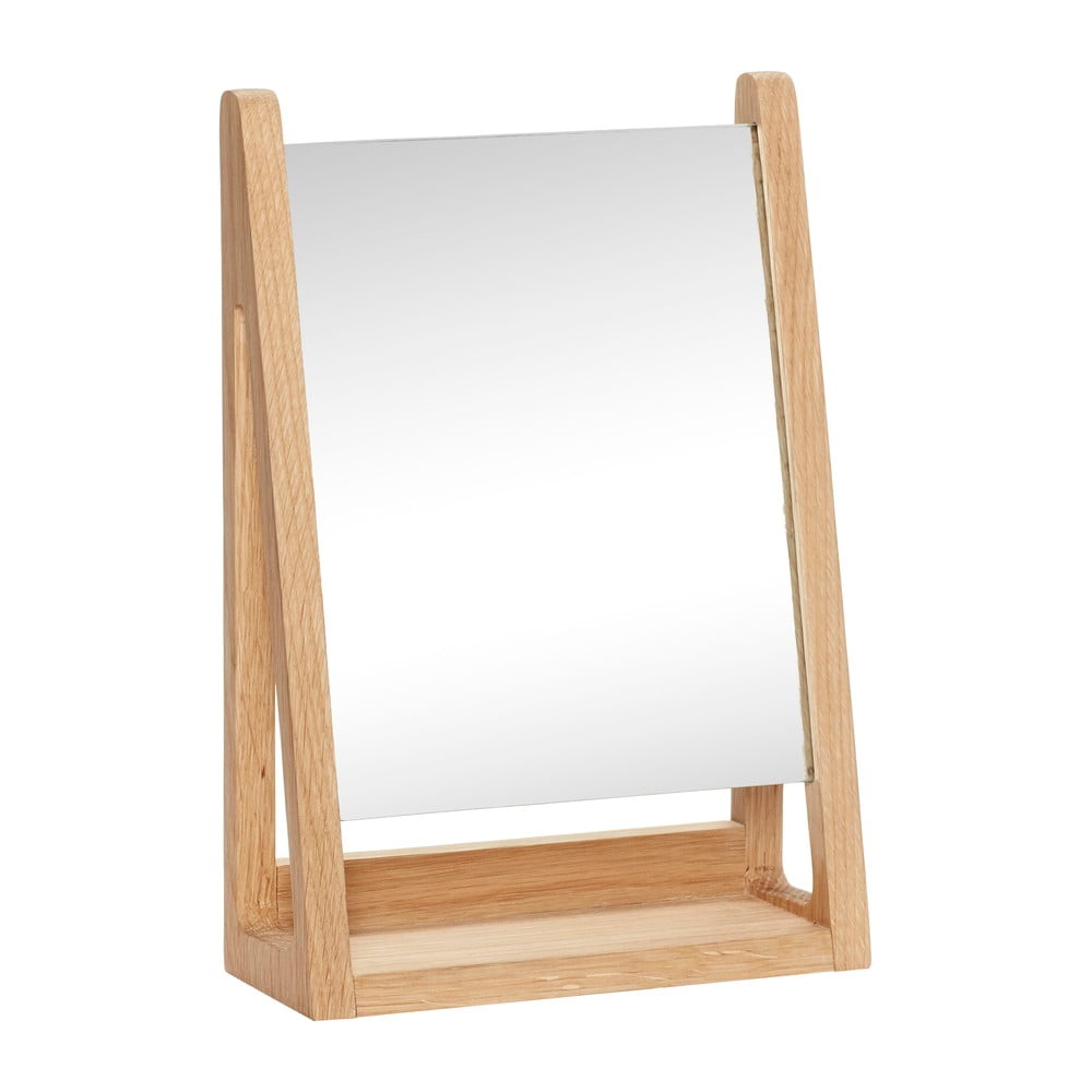 Oglindă cosmetică din lemn de stejar Hübsch Natur, 22 x 32 cm bonami.ro imagine 2022