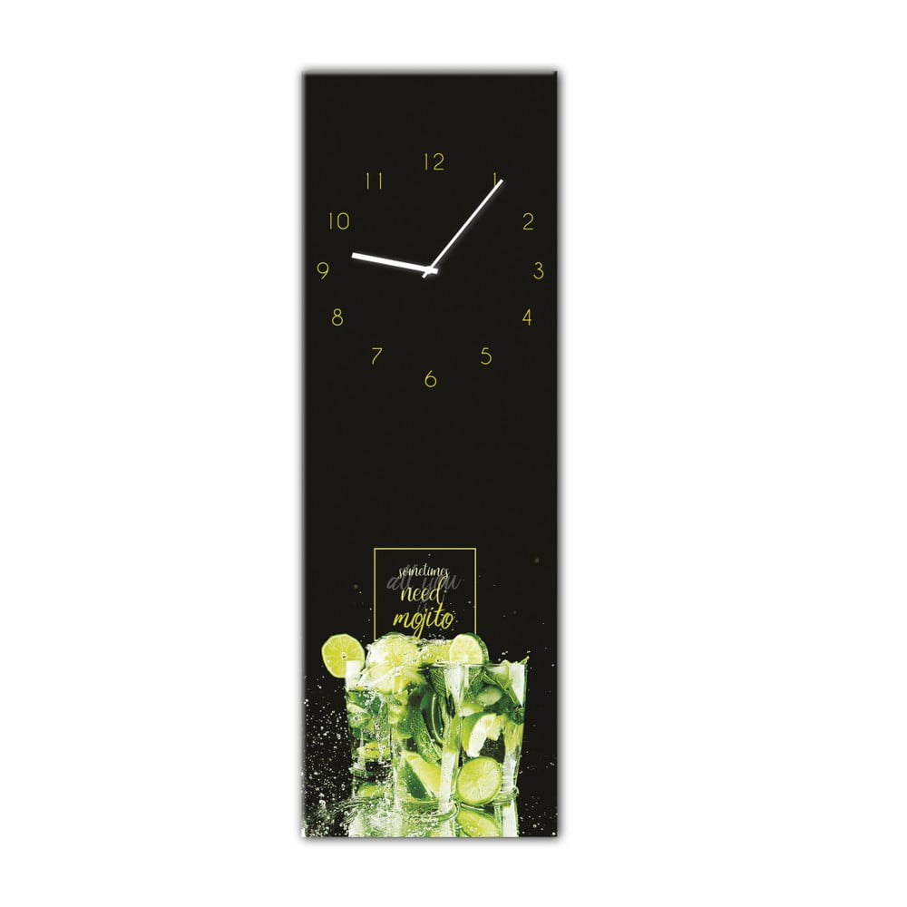 Ceas de perete Styler Glassclock Mojito, 20 x 60 cm bonami.ro