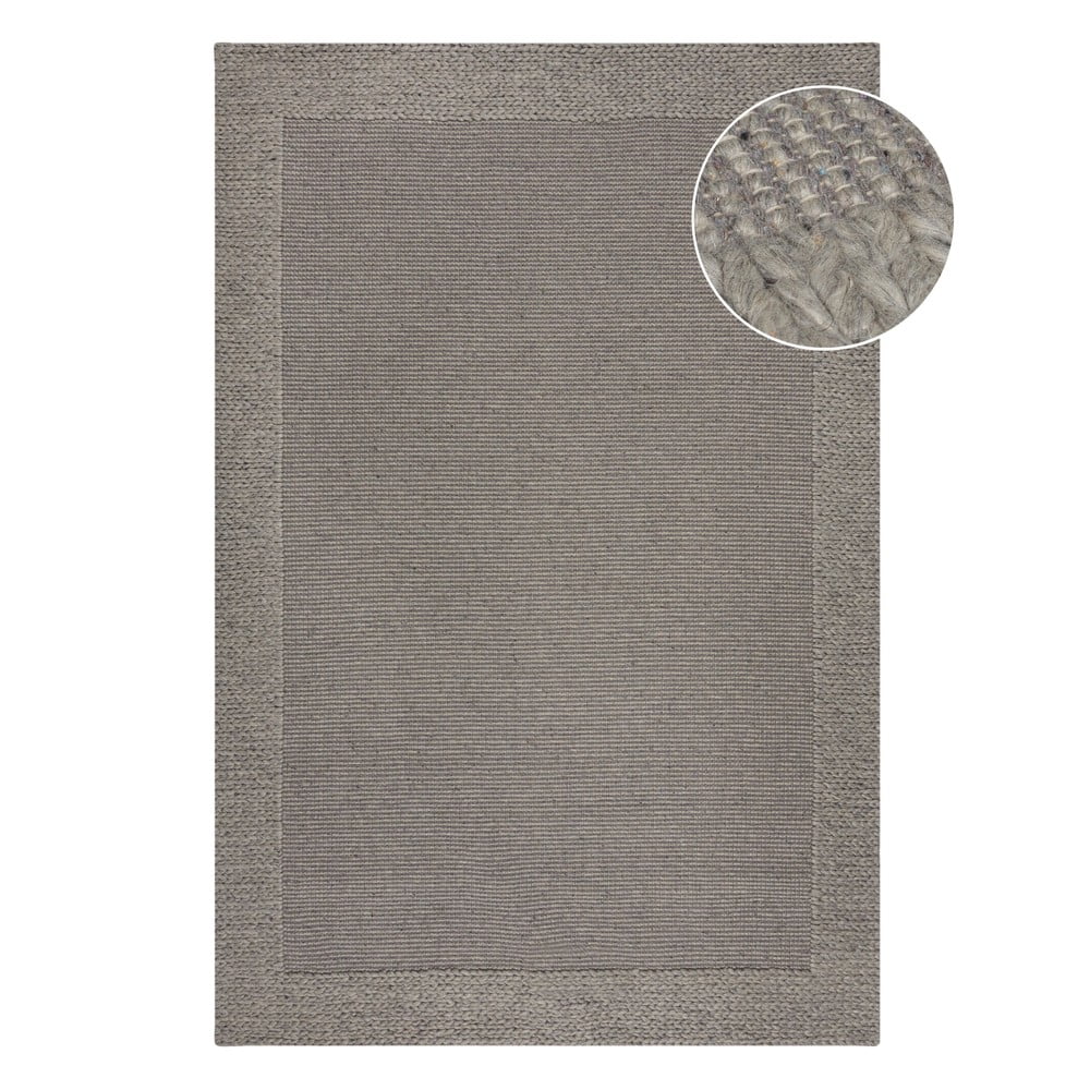 Covor gri din lână 200x290 cm Rue – Flair Rugs