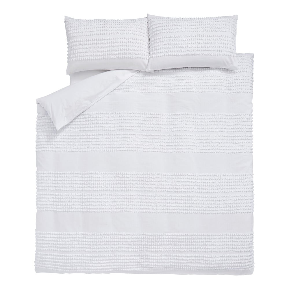 Lenjerie de pat din bumbac Bianca Malmo, 200 x 200 cm, alb 200 imagine noua
