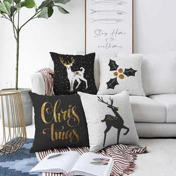 Set 4 fețe de pernă minimalist cushion covers christmas, 55 x 55 cm