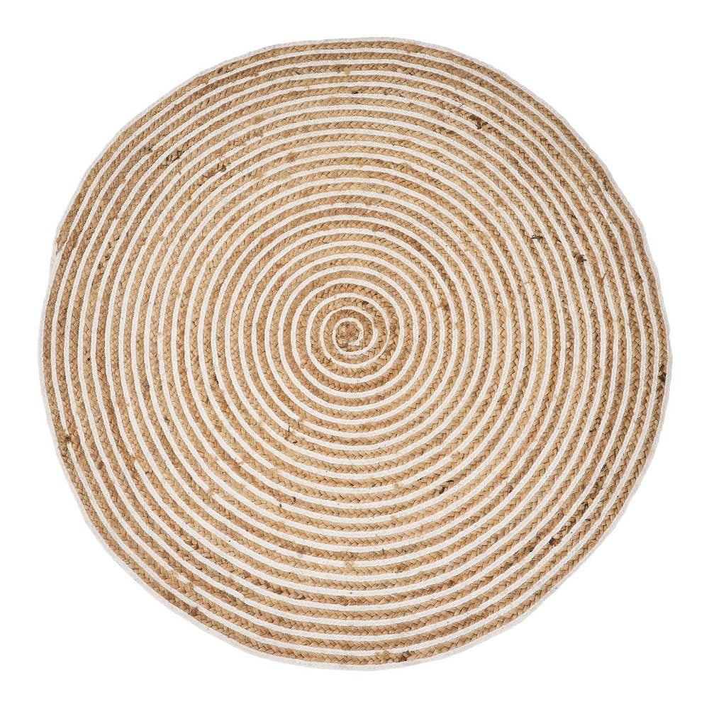 Covor rotund din iută ø 120 cm Natur – Casa Selección Covoare