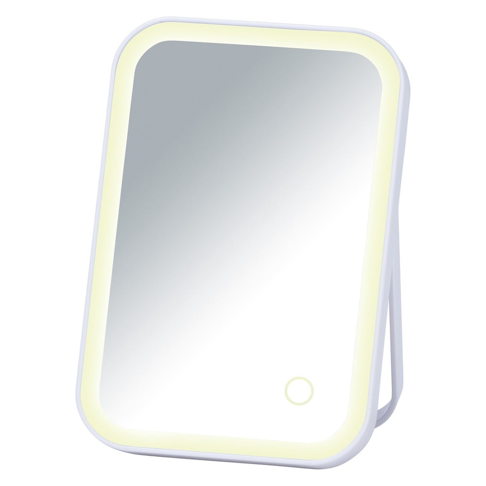 Oglindă cosmetică cu ancadrament LED Wenko Arizona, alb bonami.ro imagine 2022